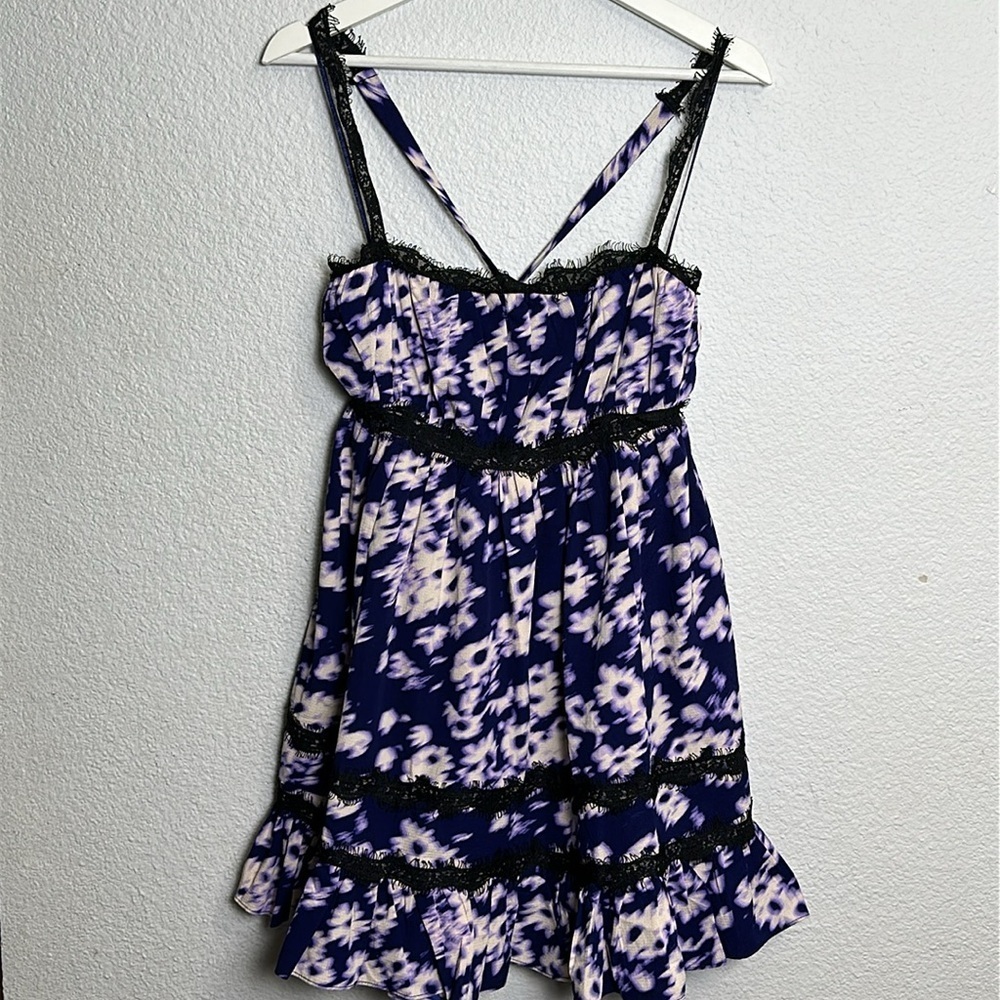 Urban Outfitters Eliana Mini Short Babydoll Dress Womens Medium - Picture 2 of 14